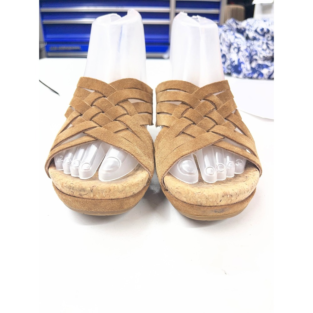 UGG Australia Chestnut Suede Woven Wedge Sandals‎ Cork Platform Slides 1019976 7